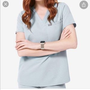 FIGS limited edition dusty blue Catarina scrub top